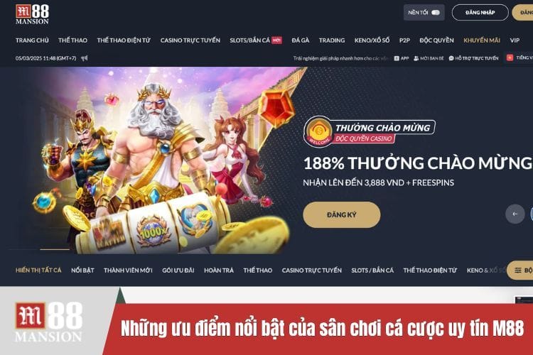 Những ưu điểm nổi bật của sân chơi cá cược uy tín M88