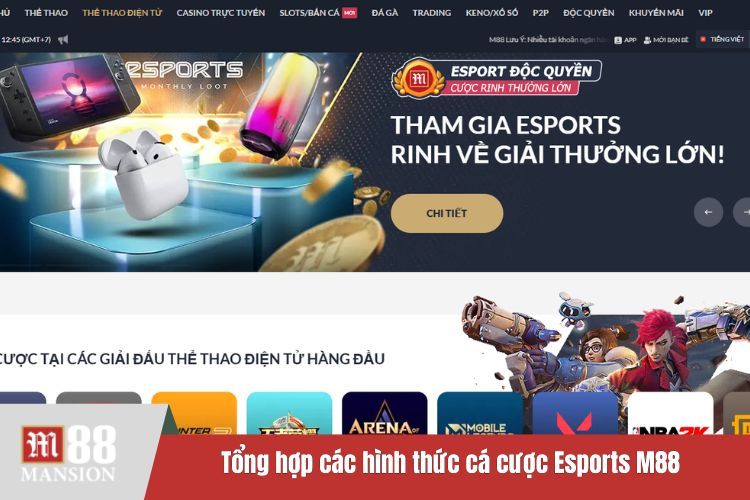 Tổng hợp các hình thức cá cược Esports M88 hấp dẫn nhất